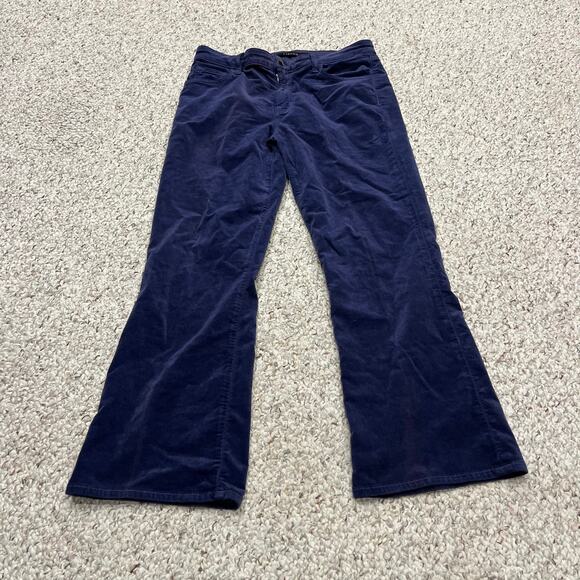 J Brand Selena Mid Rise Boot cut Velvet Jeans Sz 30 Dusky Night Blue - Picture 1 of 8